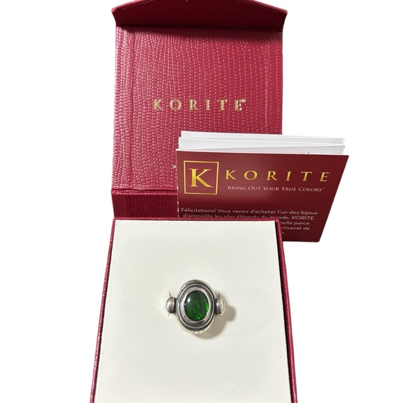 KORITE Women’s Sterling Silver Ammolite Ring - Picture 5 of 5